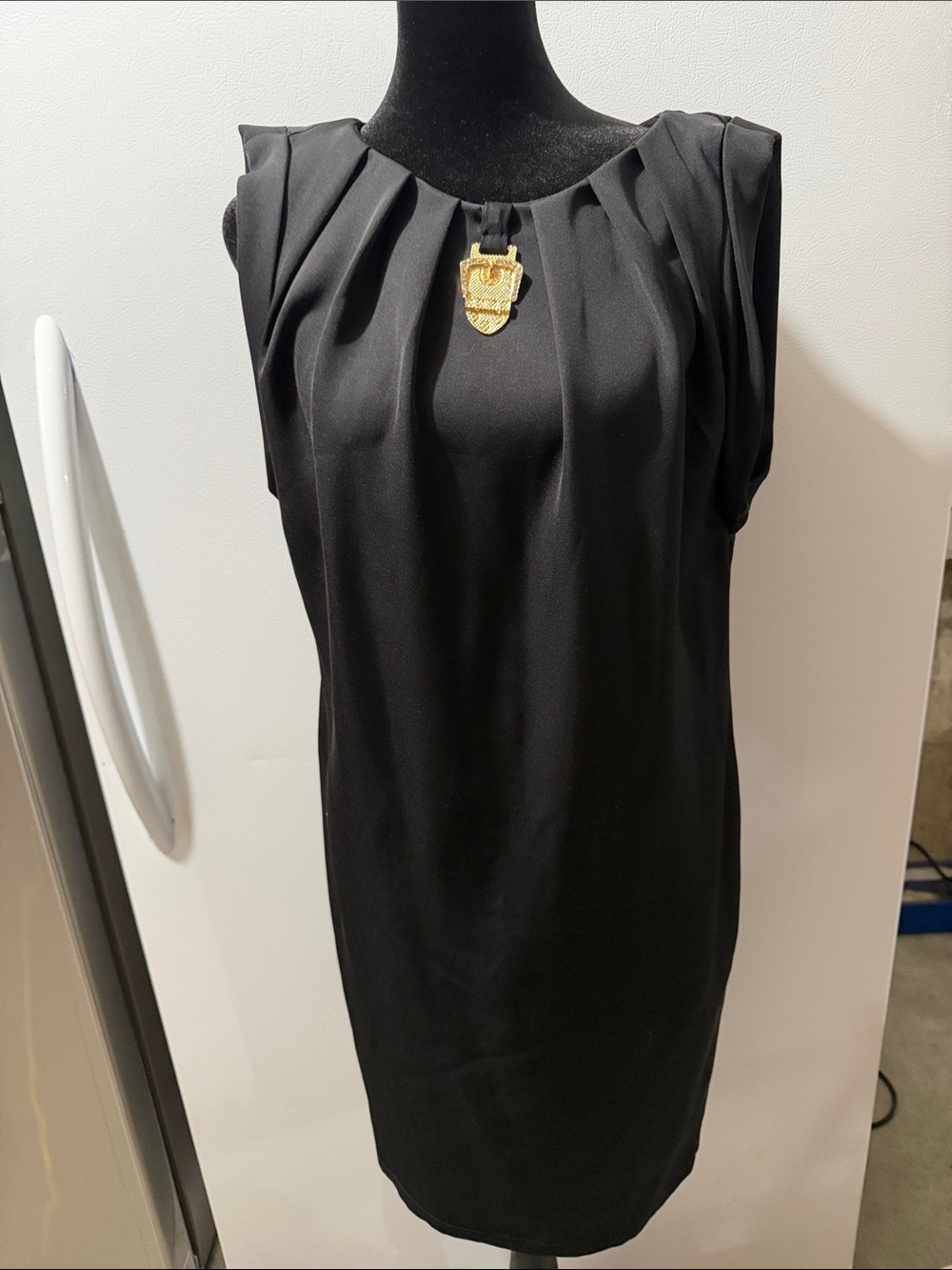 Boutique 9 Black Midi Sheath Dress with Back Zip